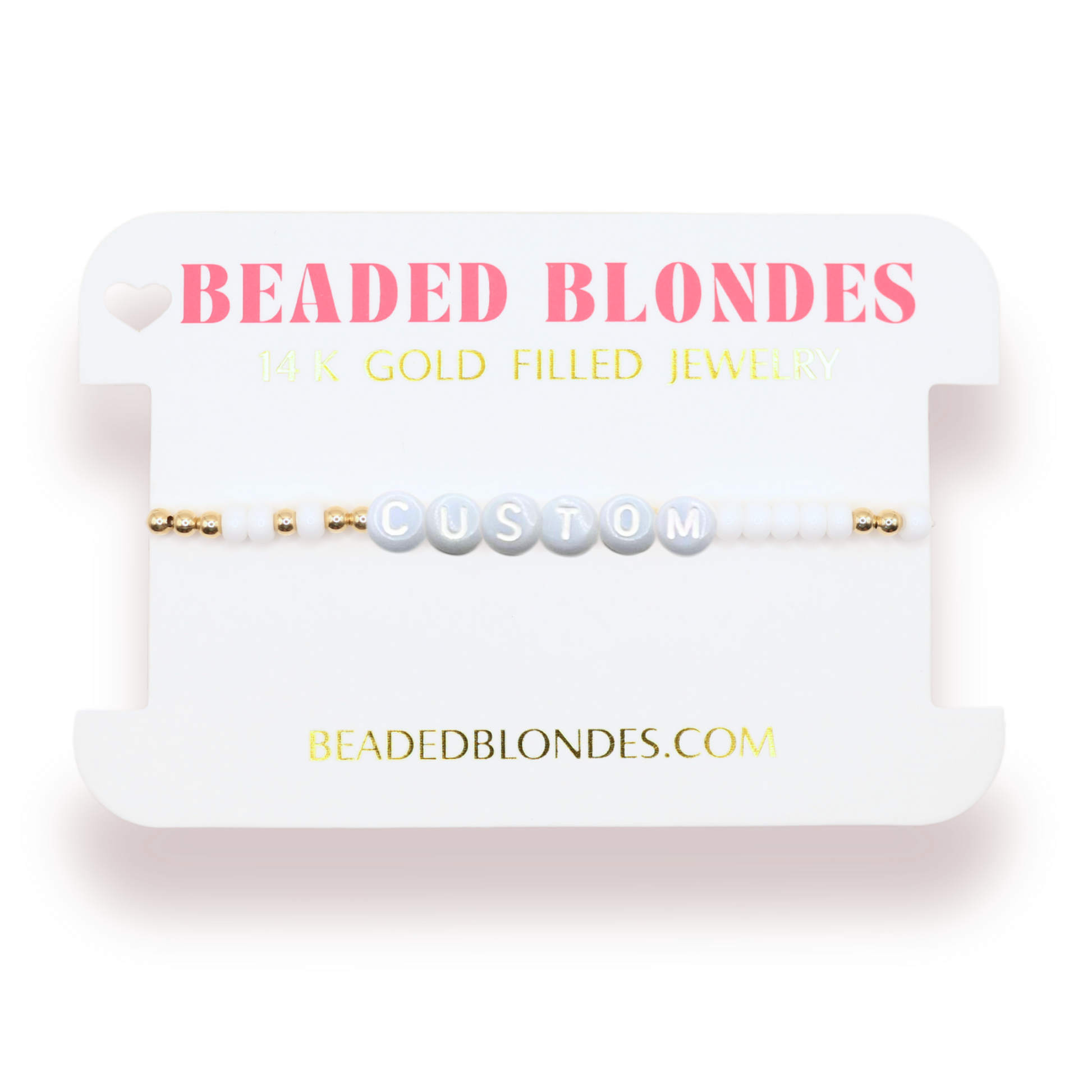 Custom Blue Pastel Letter Bracelet