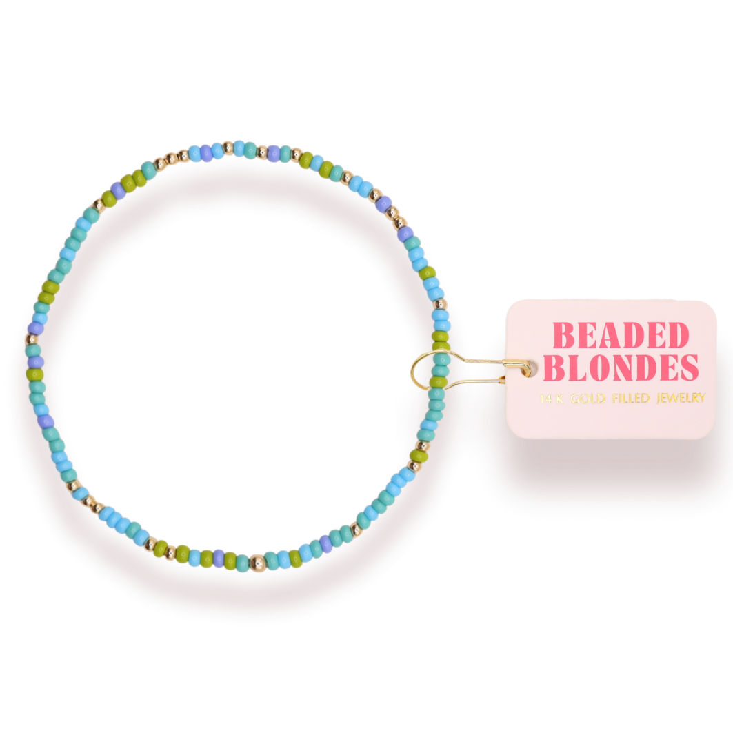 Blues & Green Sprinkle Bracelet (Kids Size)