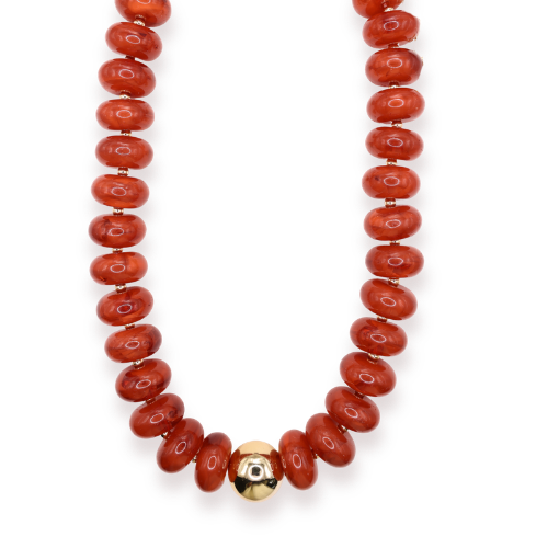 Burnt Orange Gumball Necklace
