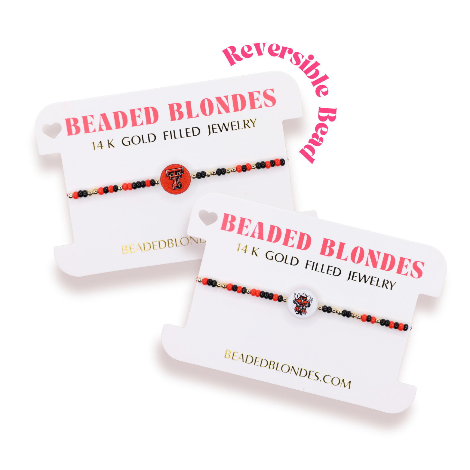 Texas Tech Logo Flip Bracelet on Color