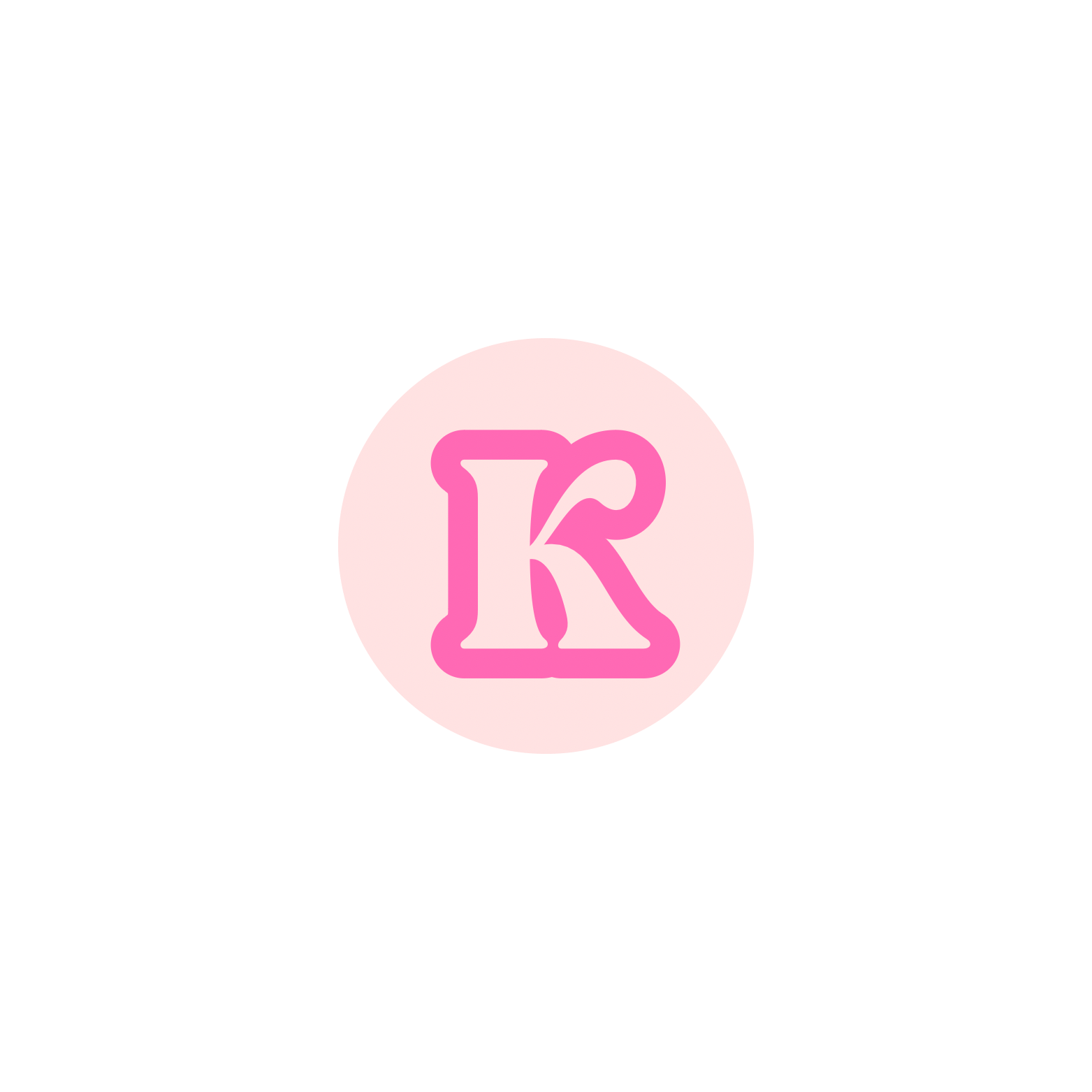 BB Pink Bead Initial Letter Bracelet (up to 6 letters)