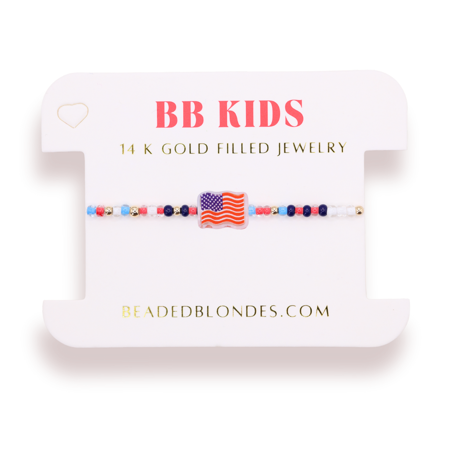 American Flag Bracelet on Color (Kids Size)