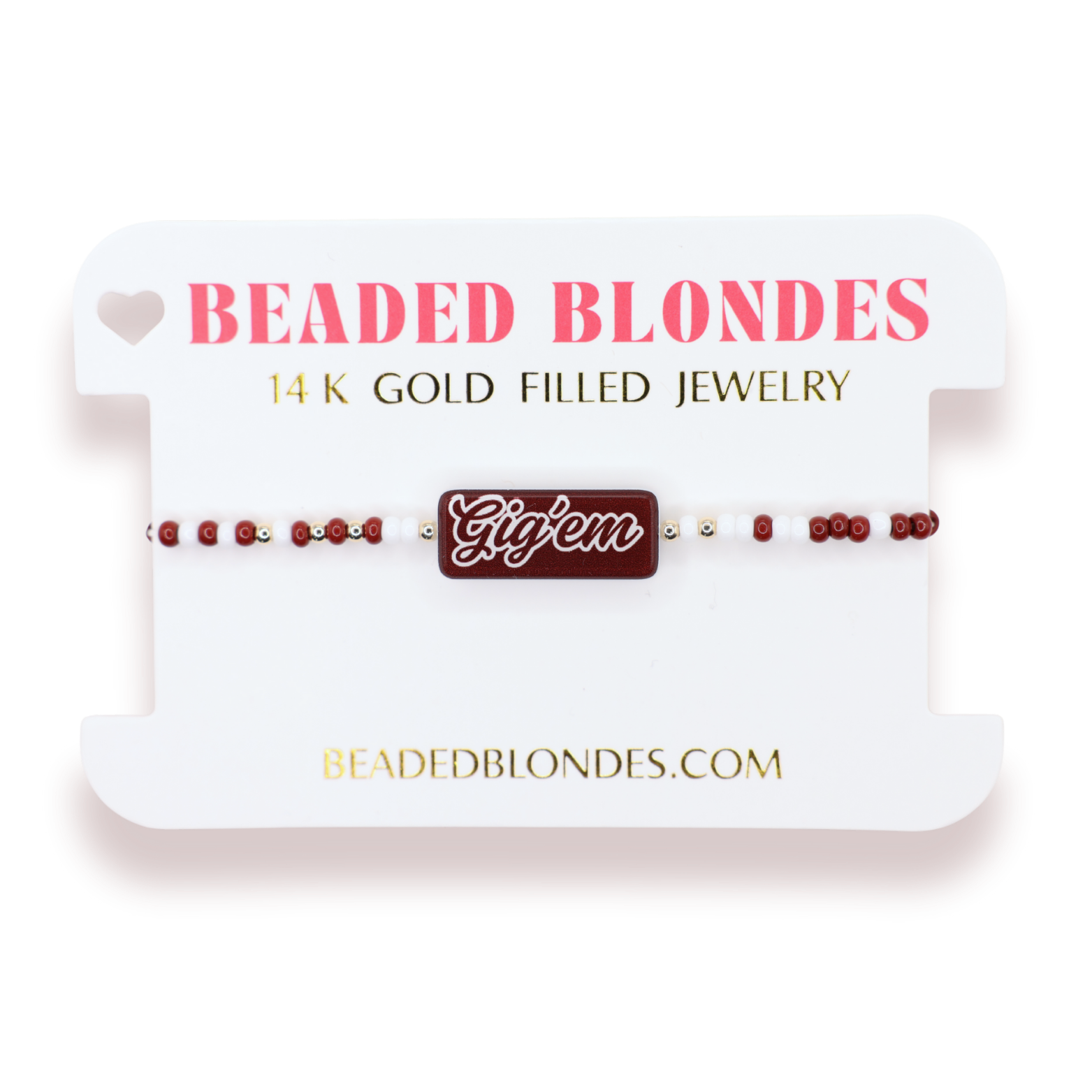 Gig ‘Em Block Bracelet on Color