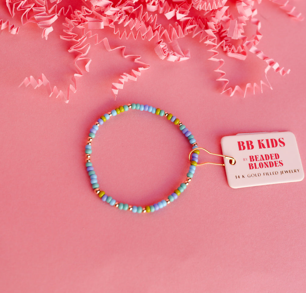 Blues & Green Sprinkle Bracelet (Kids Size)