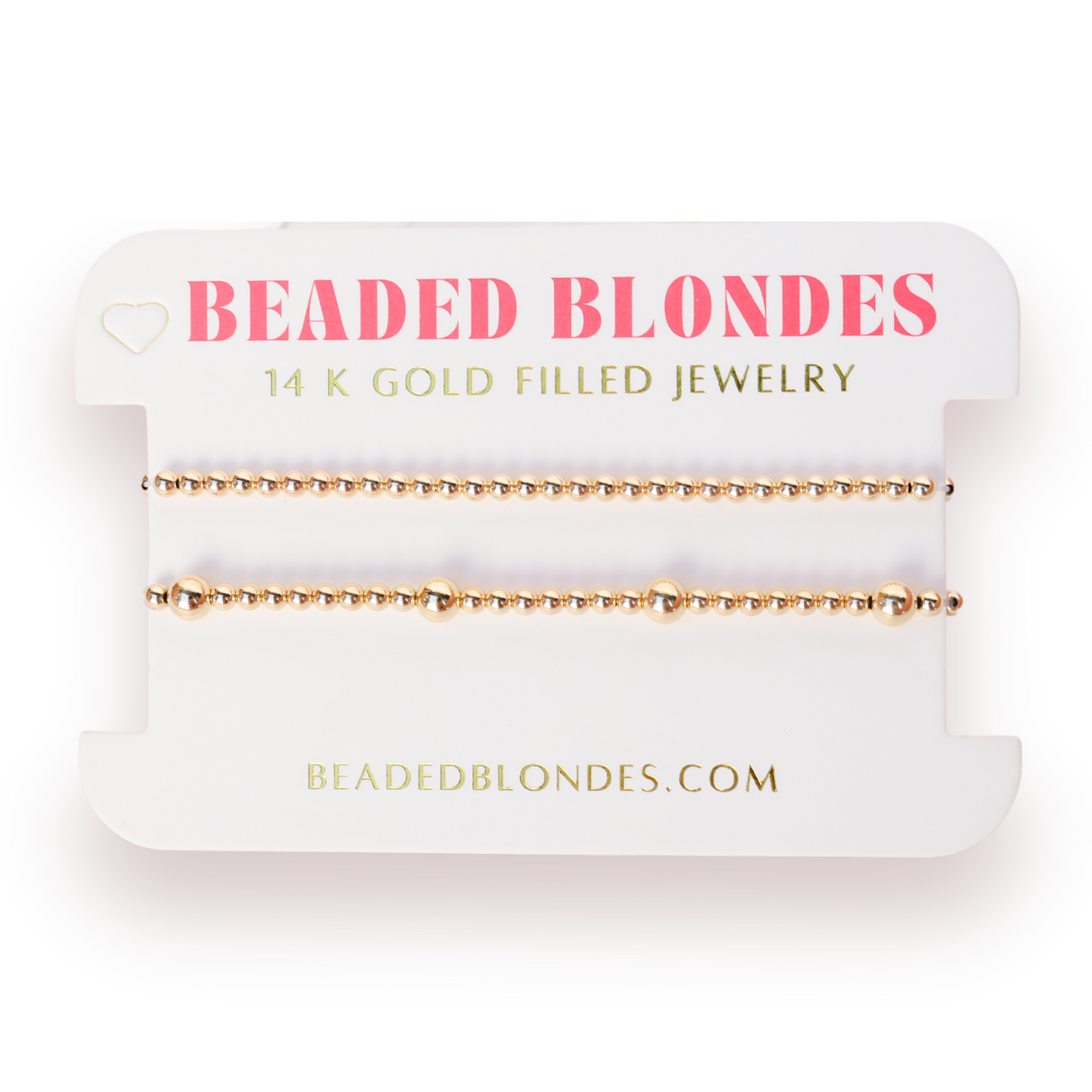 Olive + 3MM Gold Bracelet Stack of 2