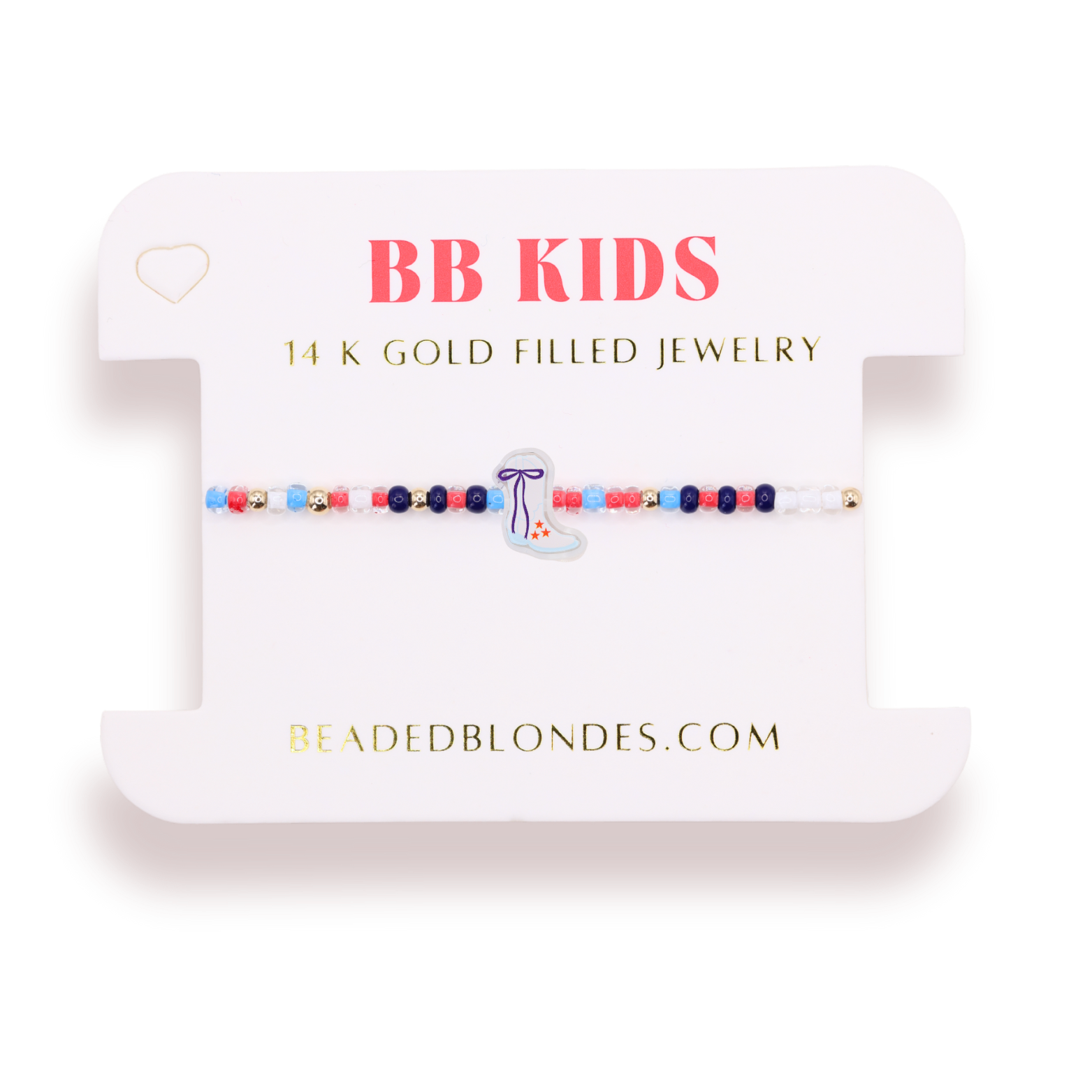 Patriotic Boot Bracelet on Color (Kids Size)