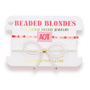 Alpha Omicron Pi Block Bracelet + Pearl Bow Stack of 2