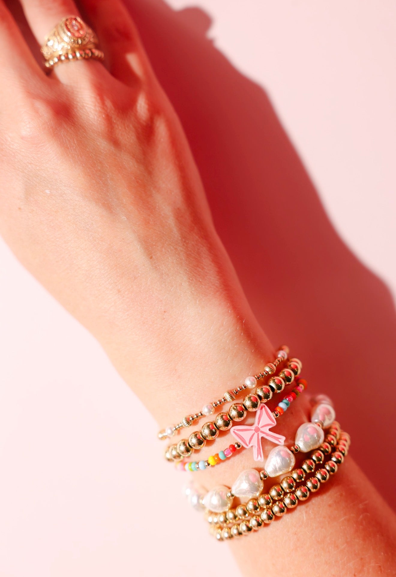 Red Bow Bracelet on Color