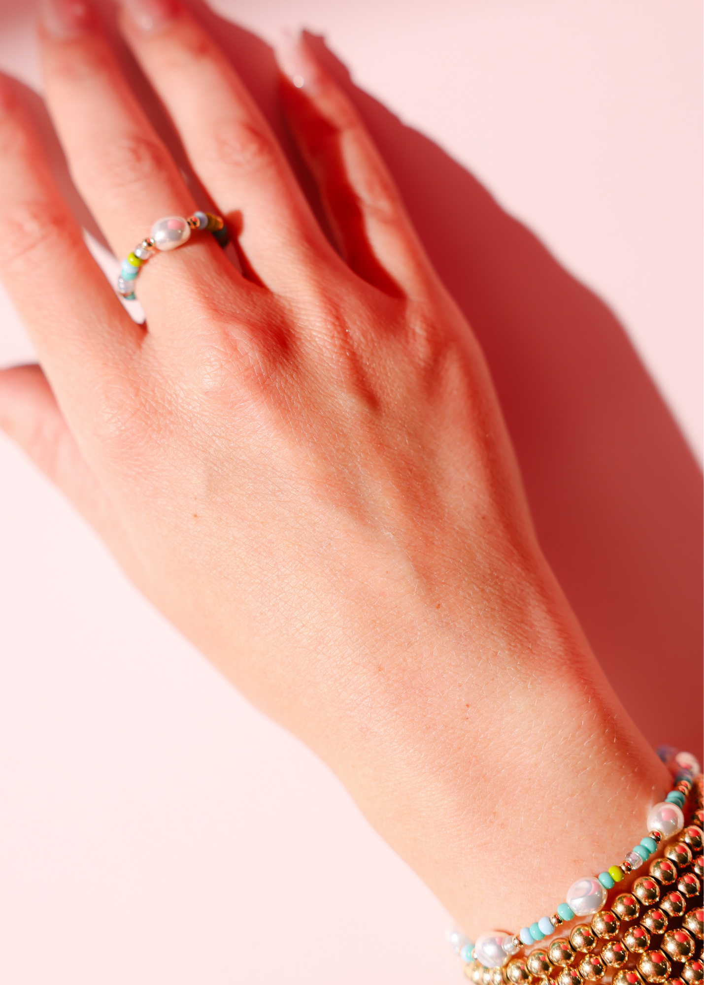 Capri Sprinkle Pearl Ring