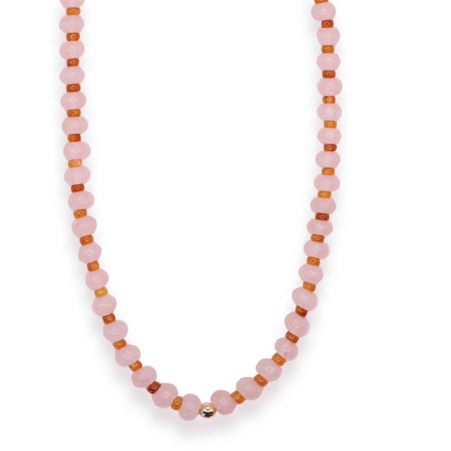 Caroline Necklace in Pink and Brown