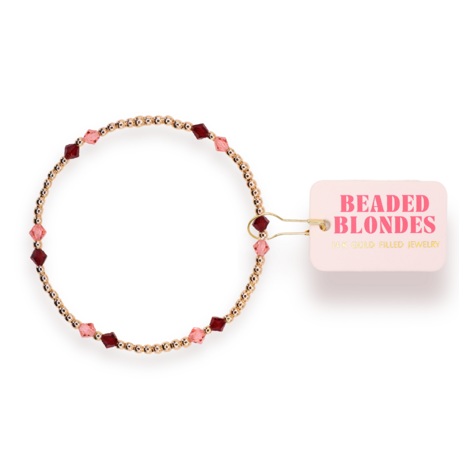 Charlotte Bracelet in Blush and Burgundy