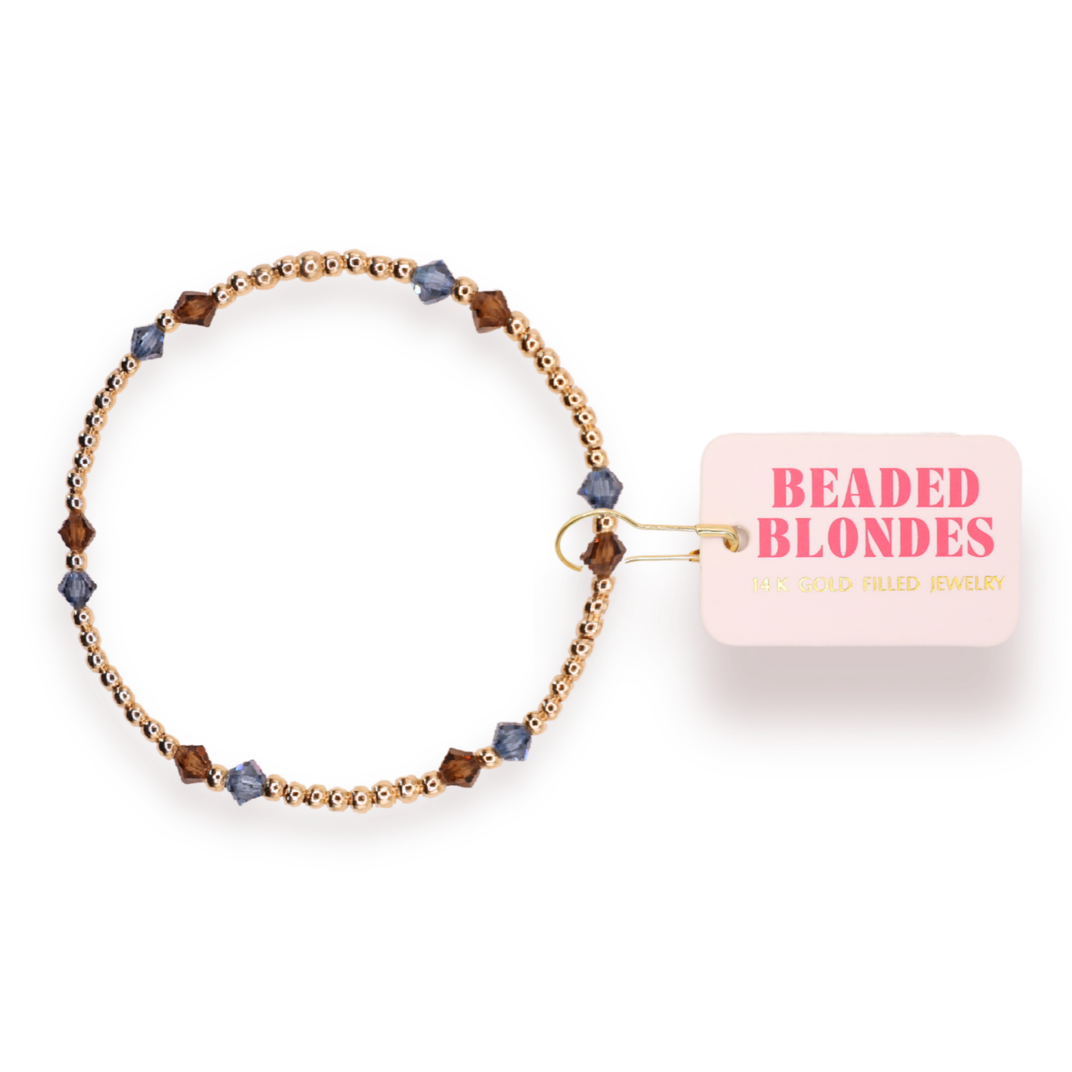 Charlotte Bracelet in Denim and Mocha