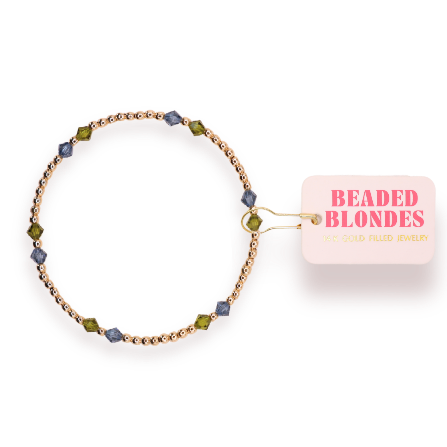 Charlotte Bracelet in Denim and Olive