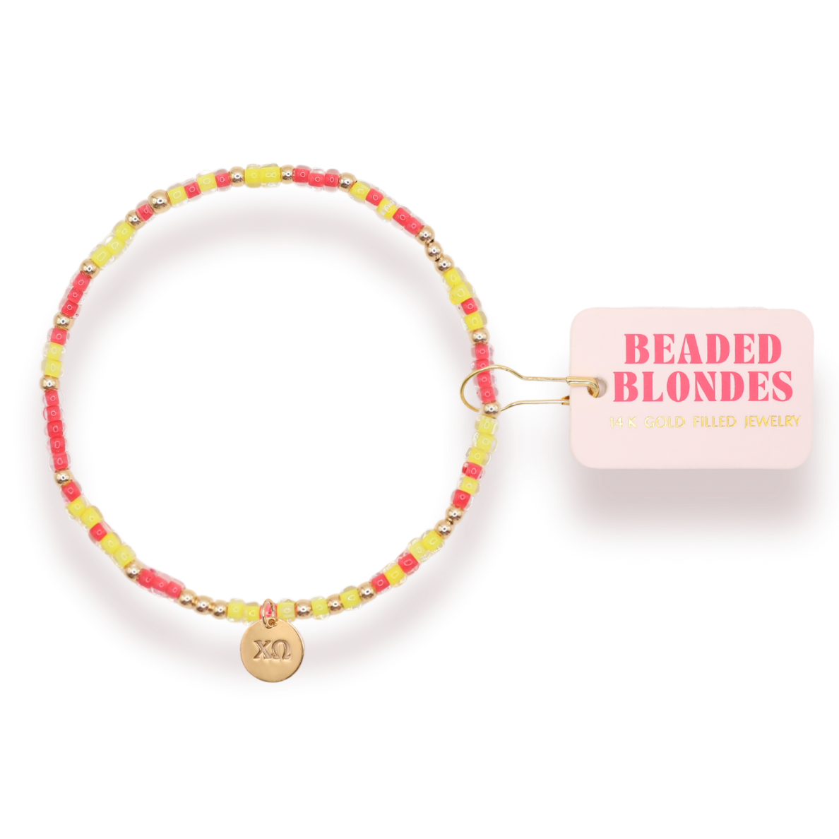 Chi Omega Sprinkle Charm Bracelet