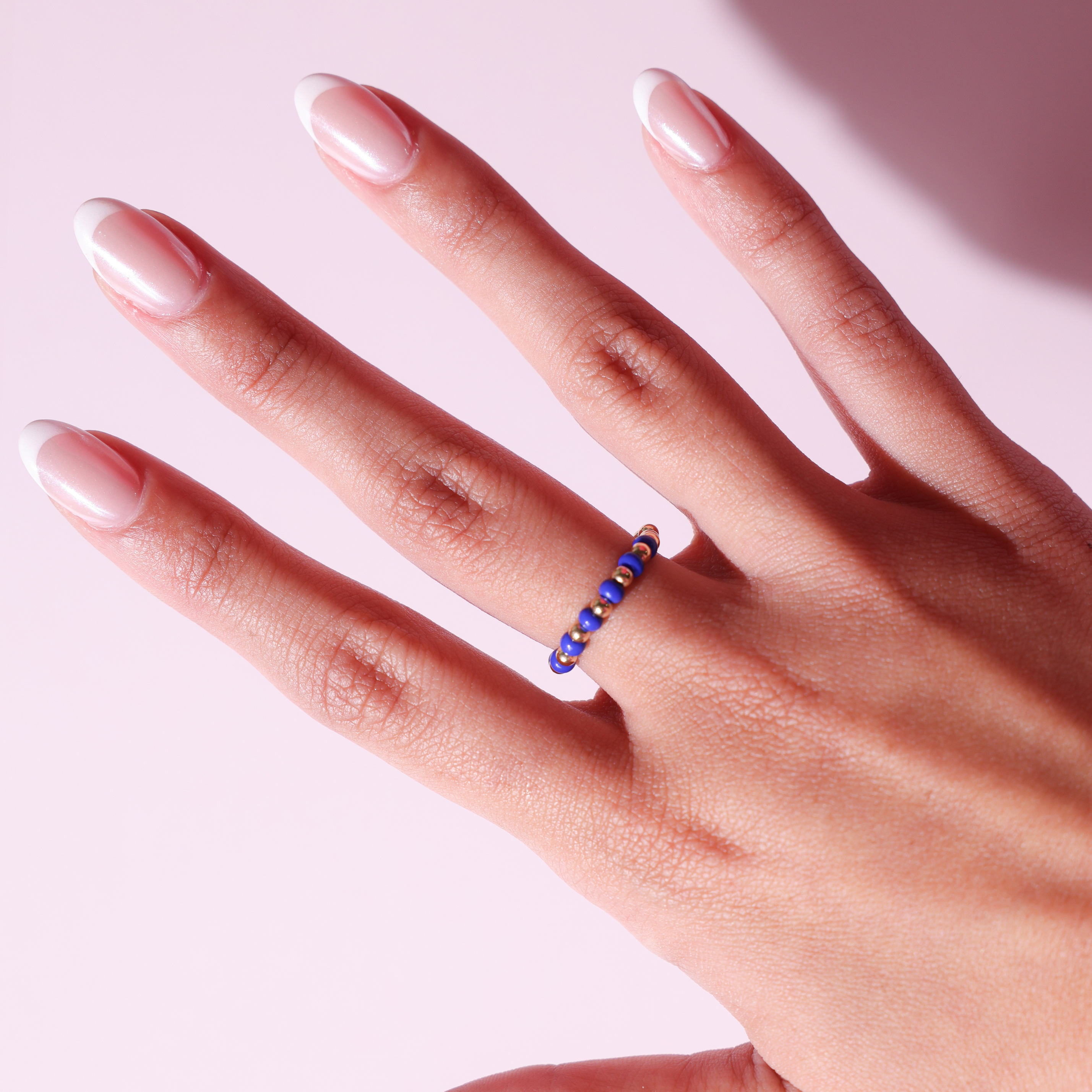 The Poppi Ring in Cobalt Blue