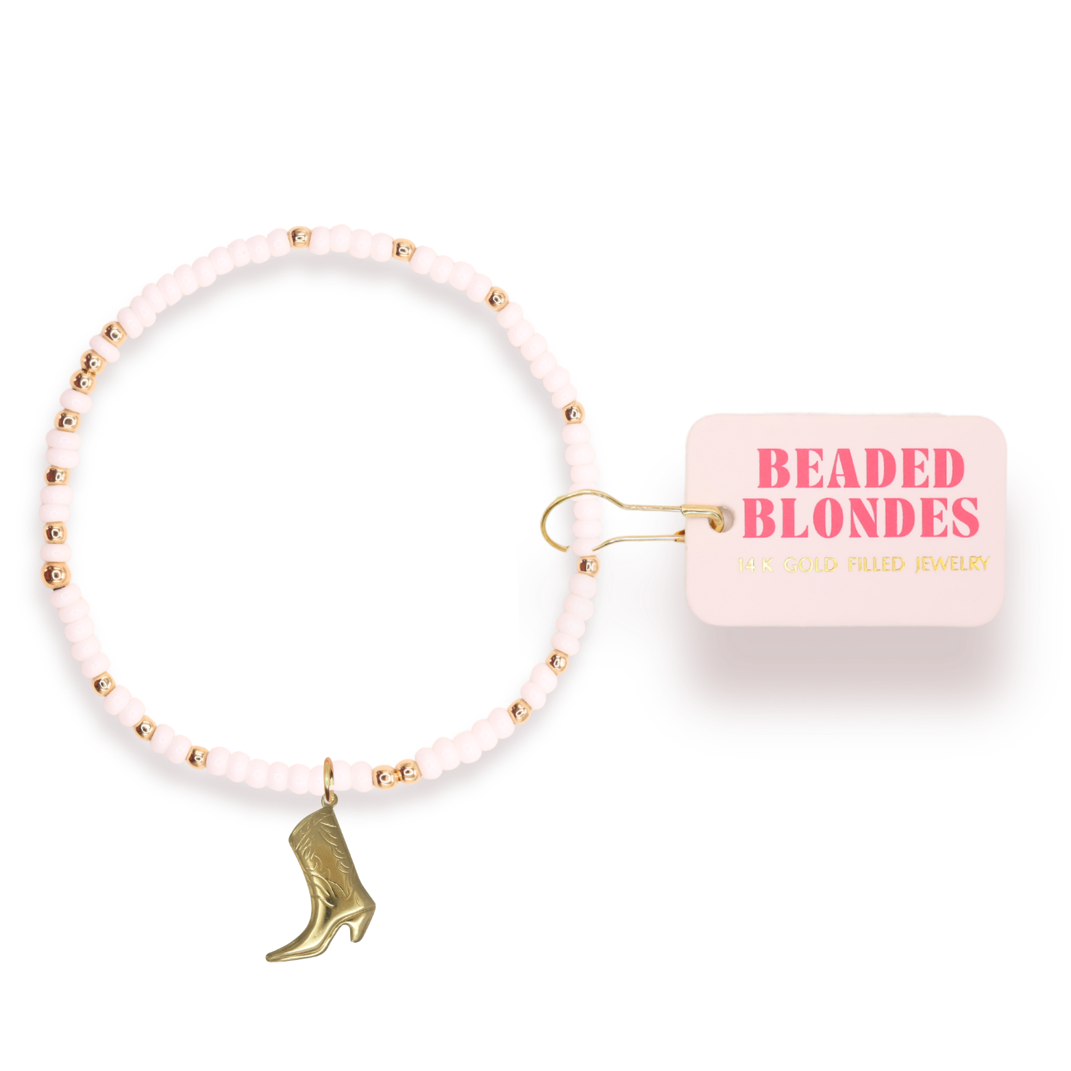 Cowgirl Boot Gold Charm Bracelet (Sale)