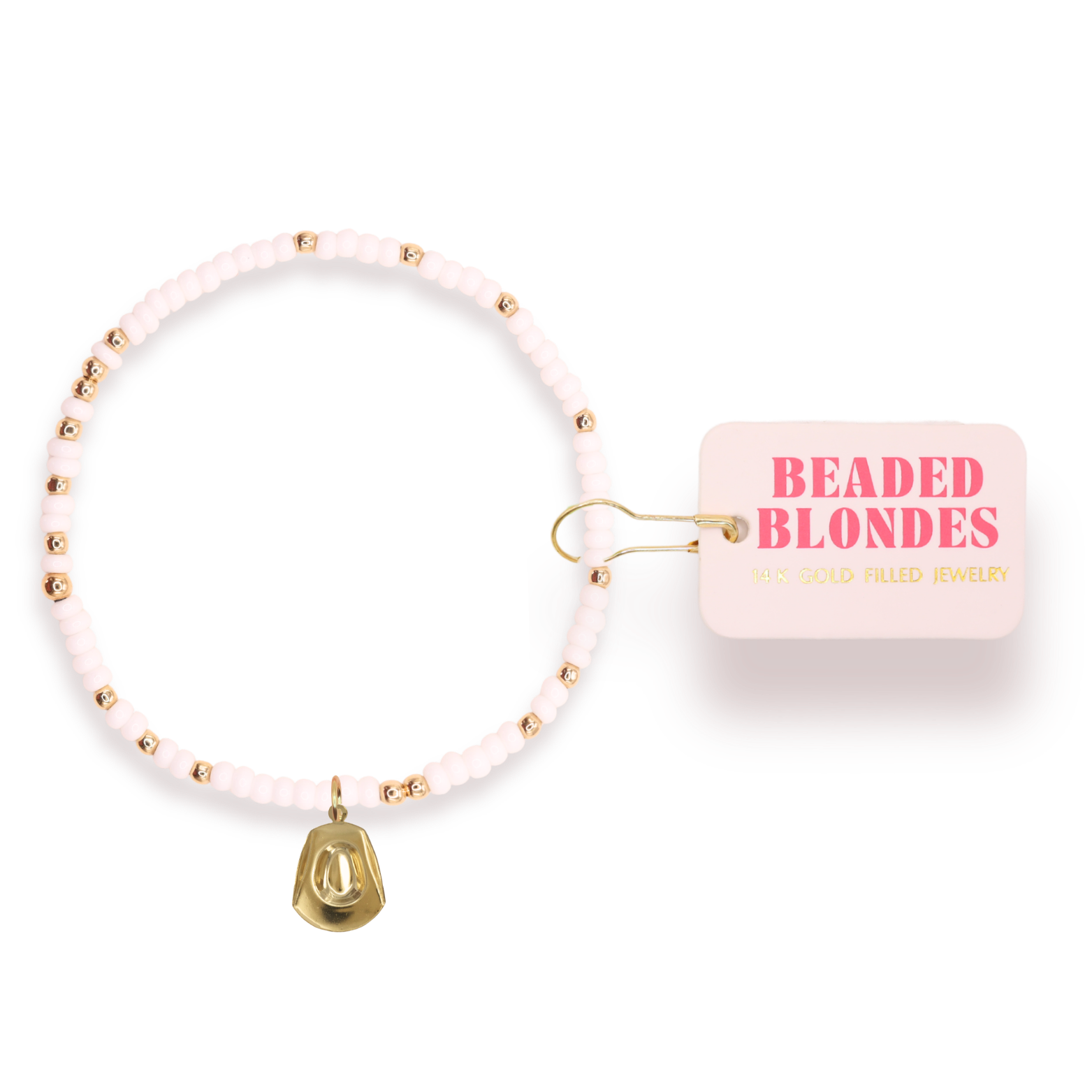 Cowgirl Hat Gold Charm Bracelet (Sale)