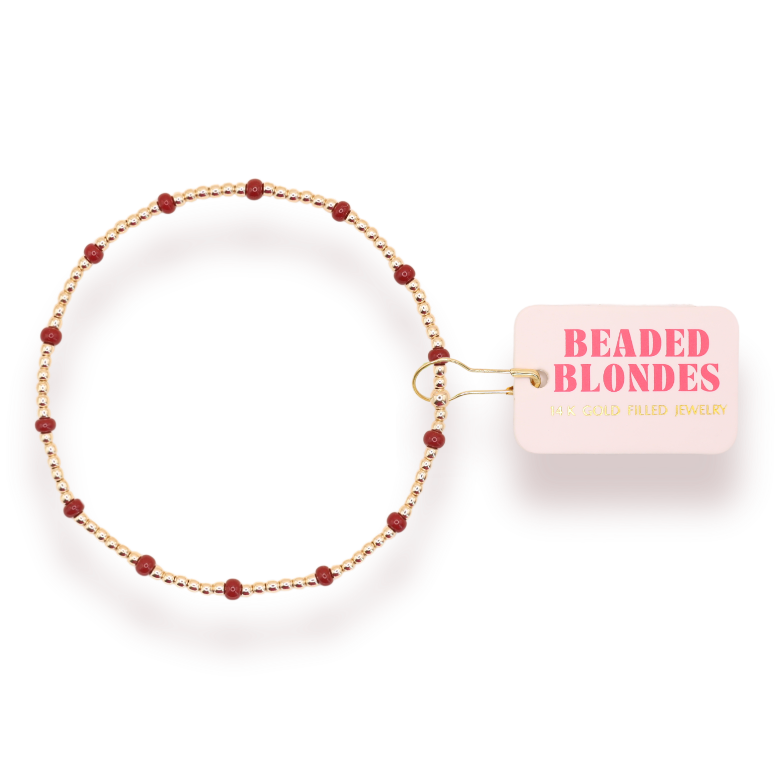 Crimson Red Dainty Poppi Bracelet