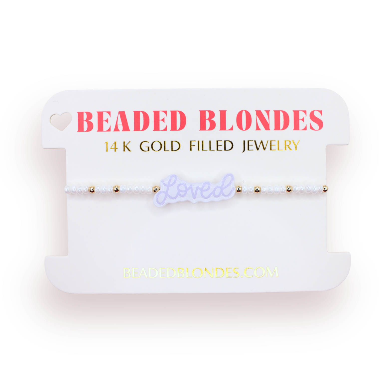Cursive Loved Bracelet on Color