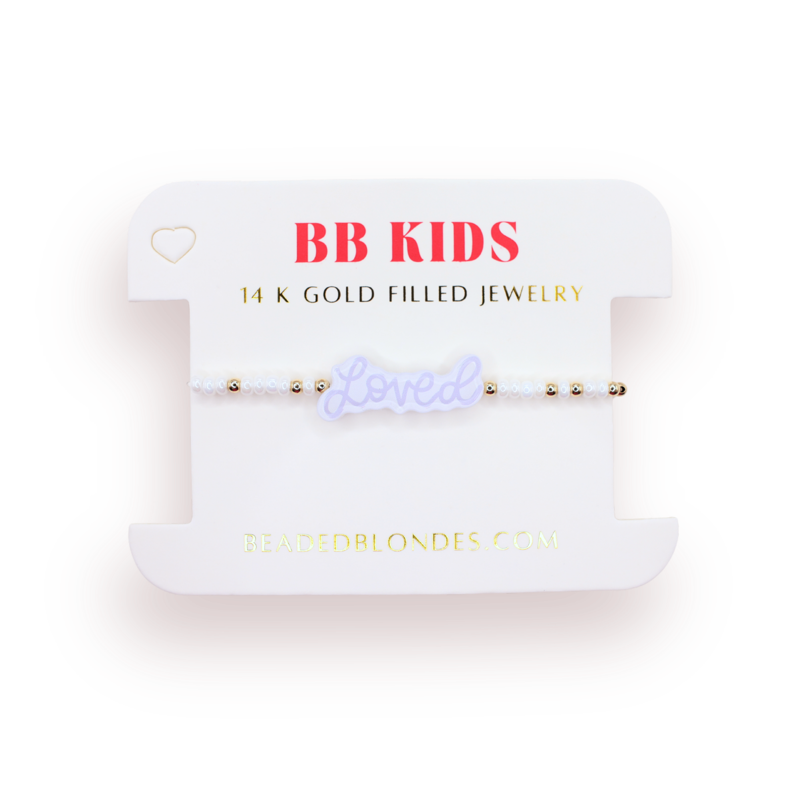 Cursive Loved Bracelet on Color (Kids Size)