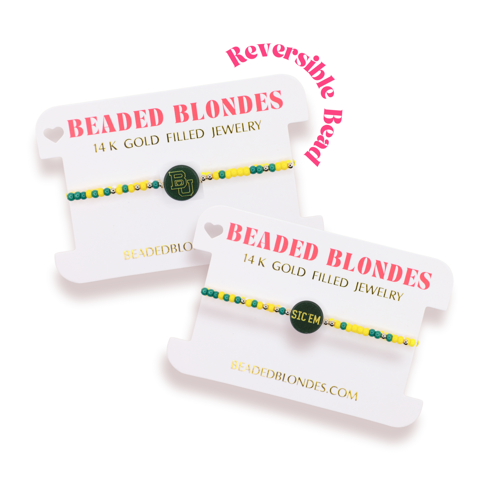 Baylor Logo Flip Bracelet on Color