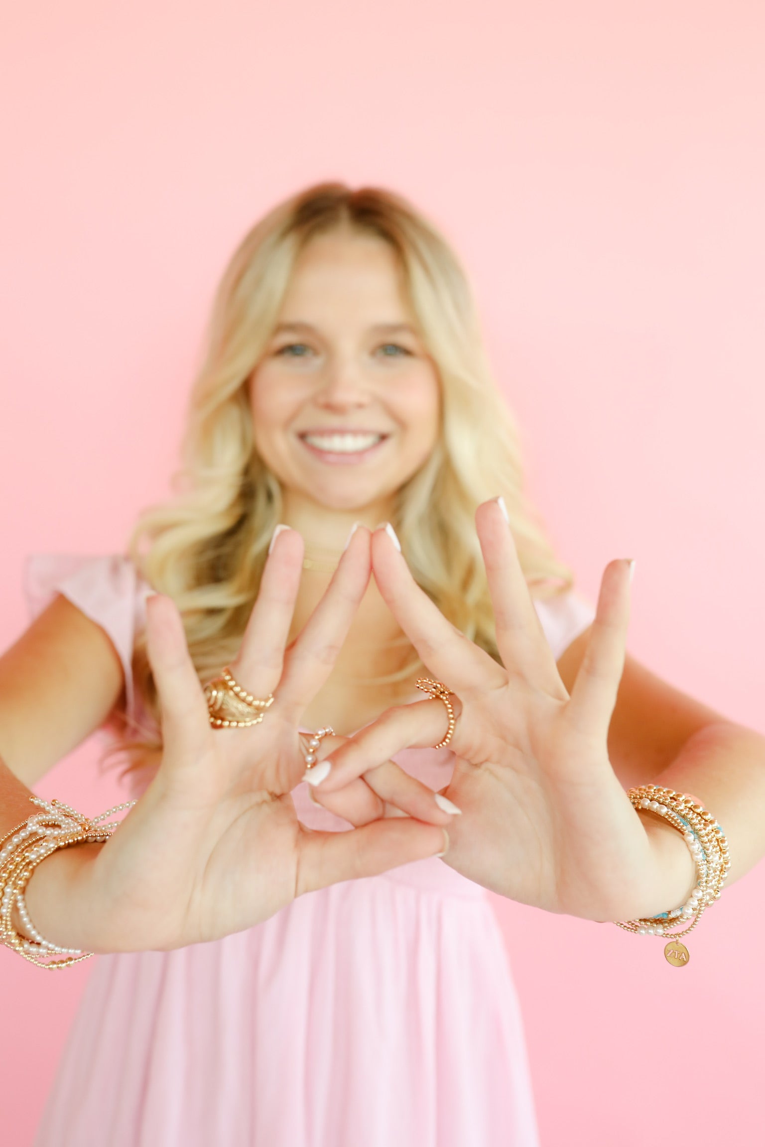 Zeta Tau Alpha Sprinkle Charm Bracelet