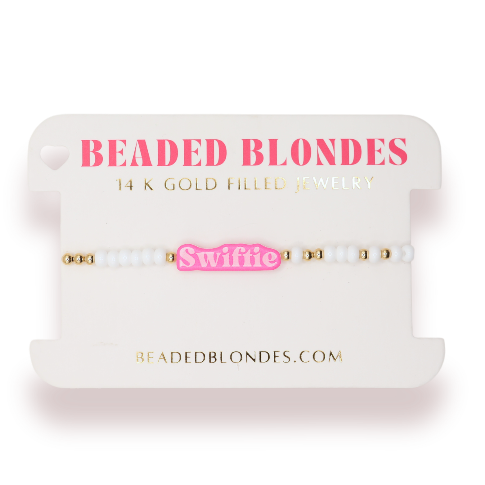 Pink Swiftie BB Bead Sprinkle Bracelet