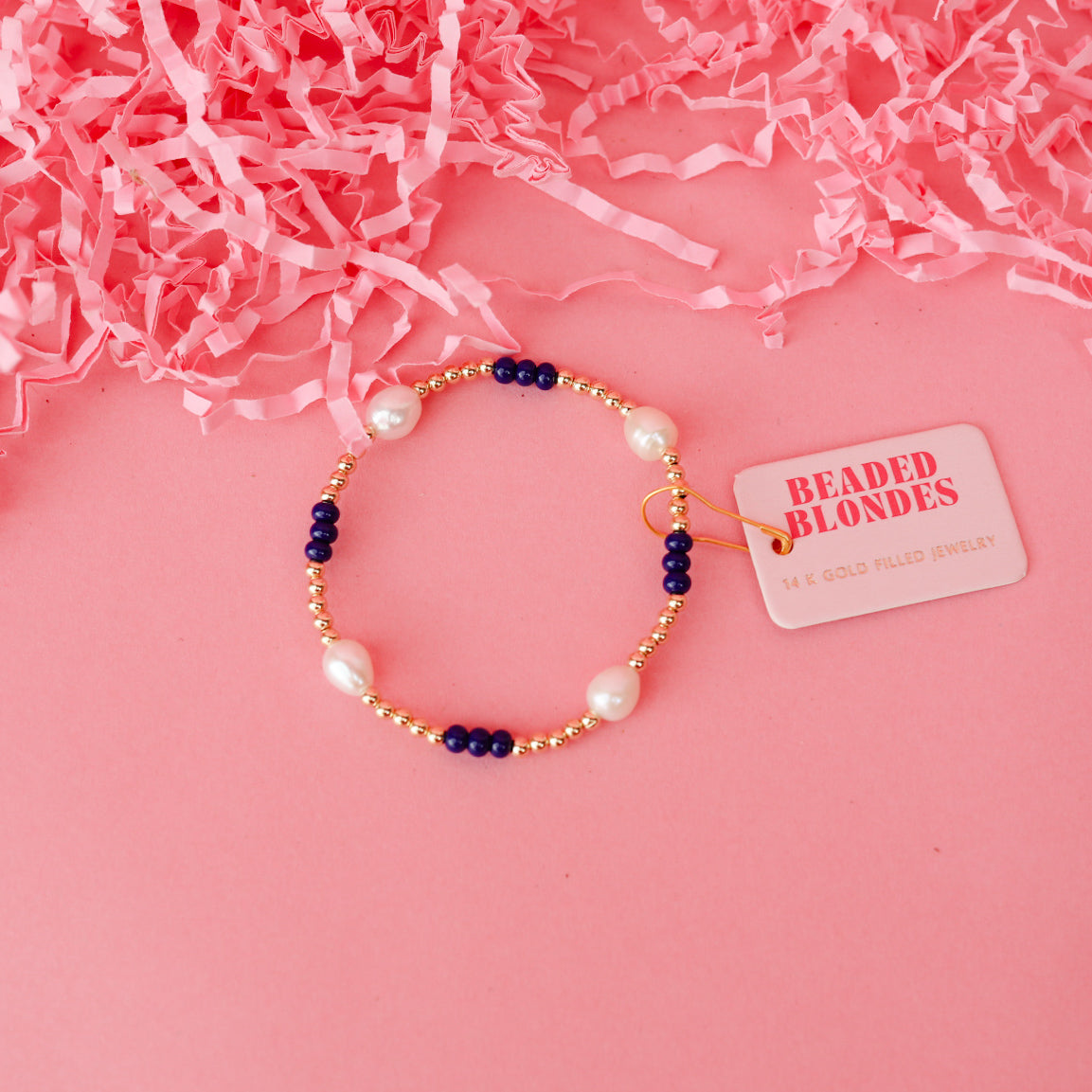 Pearl Poppi Bracelet in Navy (Sale)