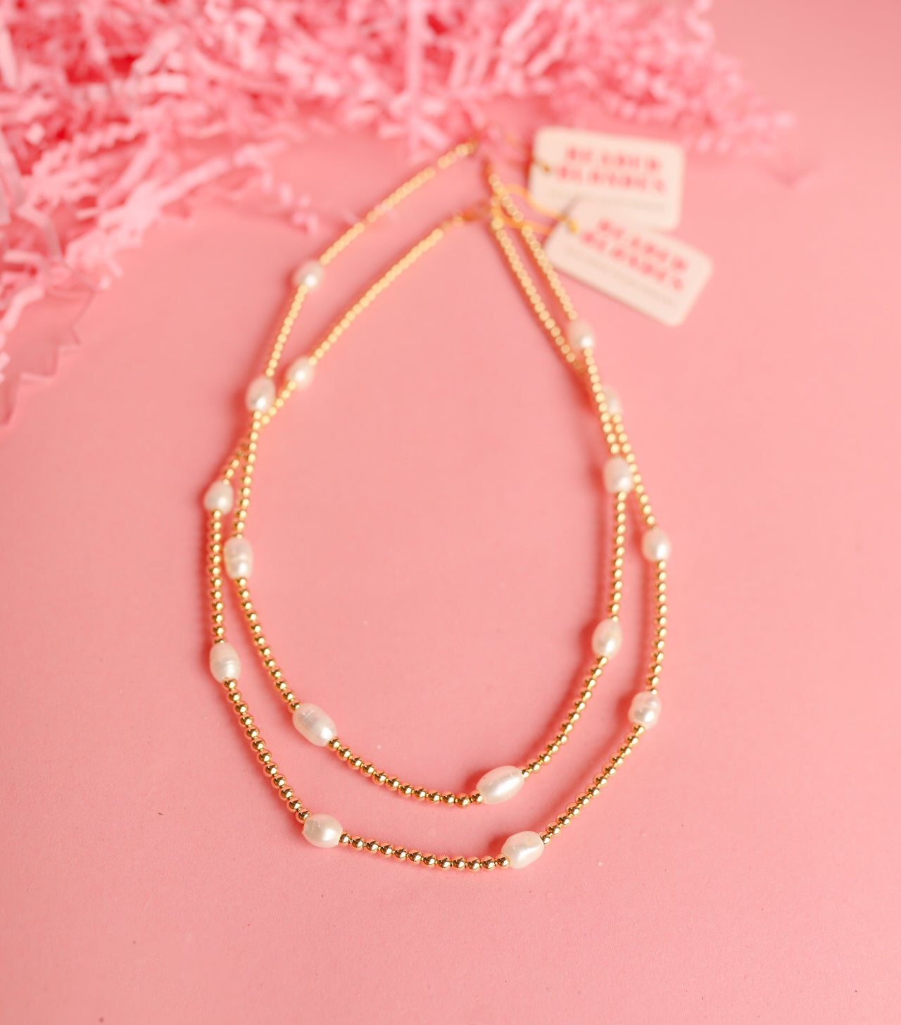 Pearl Poppi Beaded Stretch Necklace