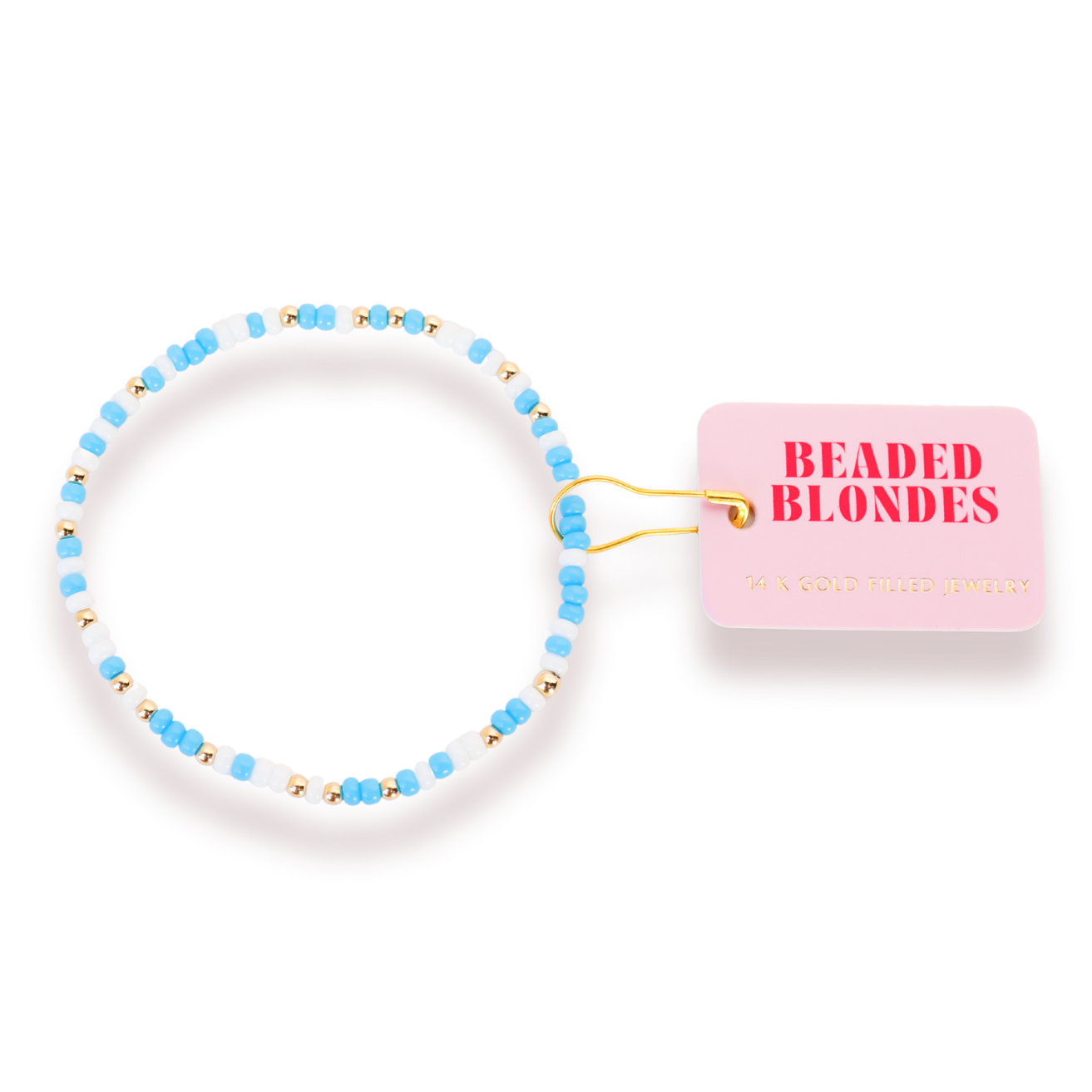 Blue and White Sprinkle Bracelet (Spring Sale)