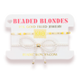 Kappa Alpha Theta Block Bracelet + Pearl Bow Stack of 2