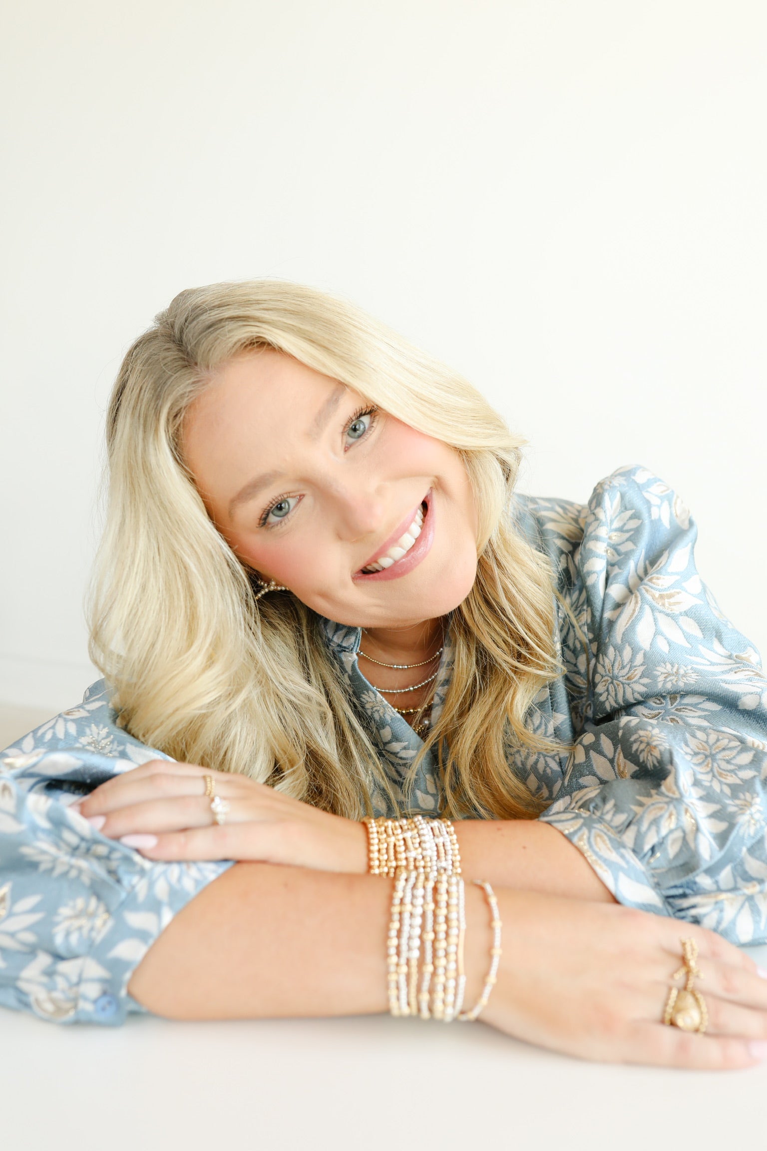 June Fluted in Silver with Gold