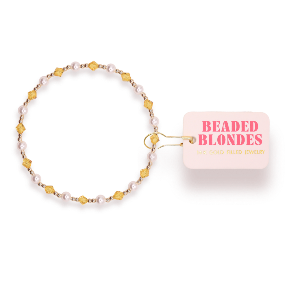 Yellow Pearl June Bracelet