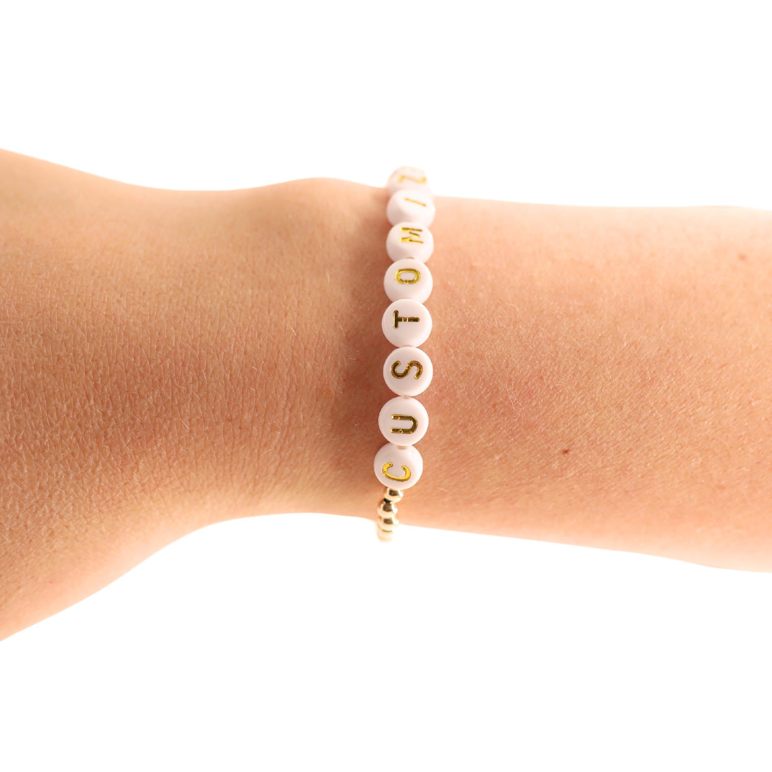 Custom Letter Bracelet in Gold (Kids Size)