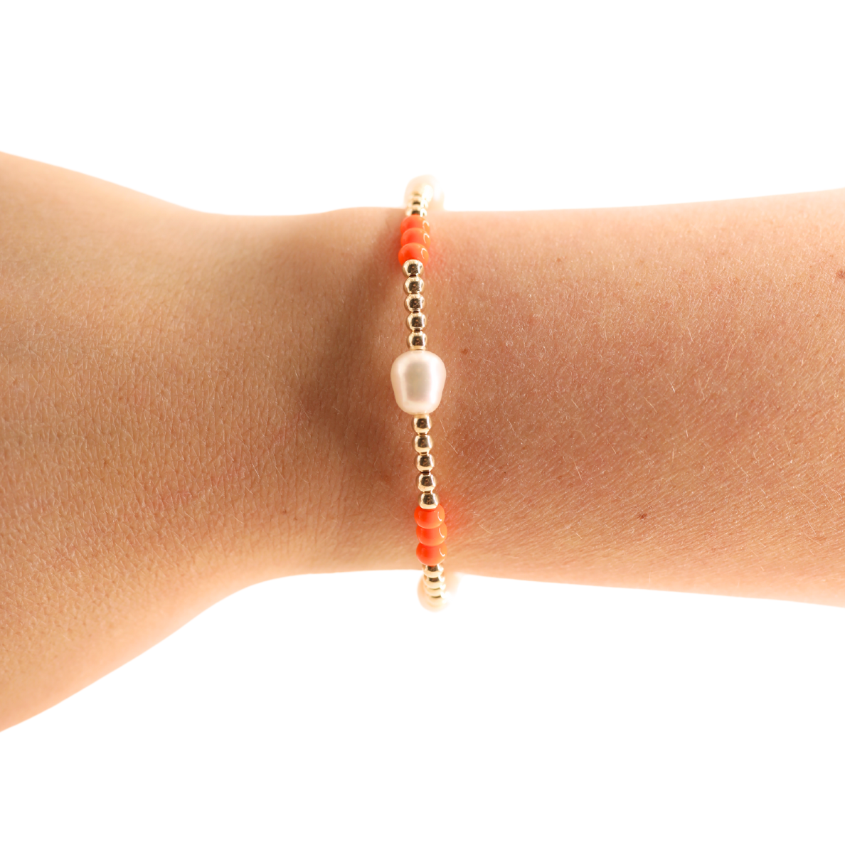 Orange Pearl Poppi Bracelet (Sale)