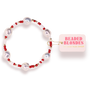 Crimson Red and White Sadie Sprinkle Bracelet