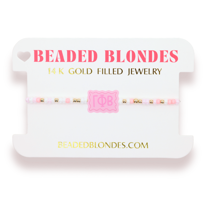 Gamma Phi Beta Block Bracelet on Color