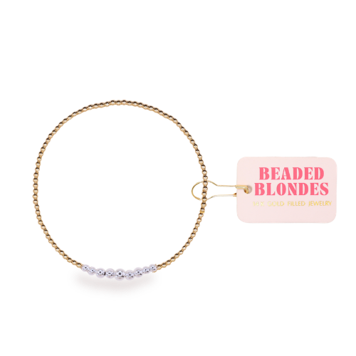 Dainty Hilo Bracelet in Gold with Silver