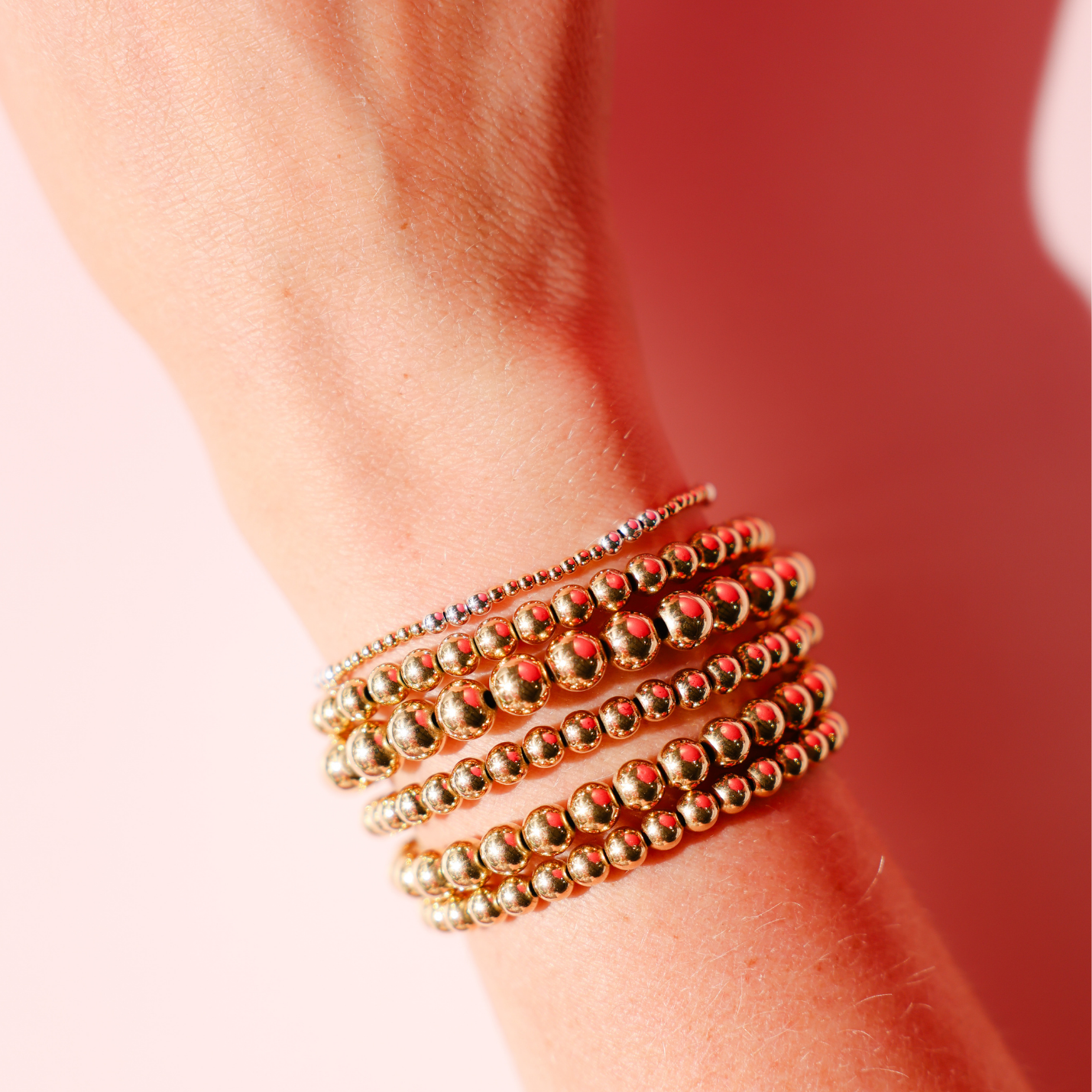 Dainty ILY Bracelet in Gold with Silver