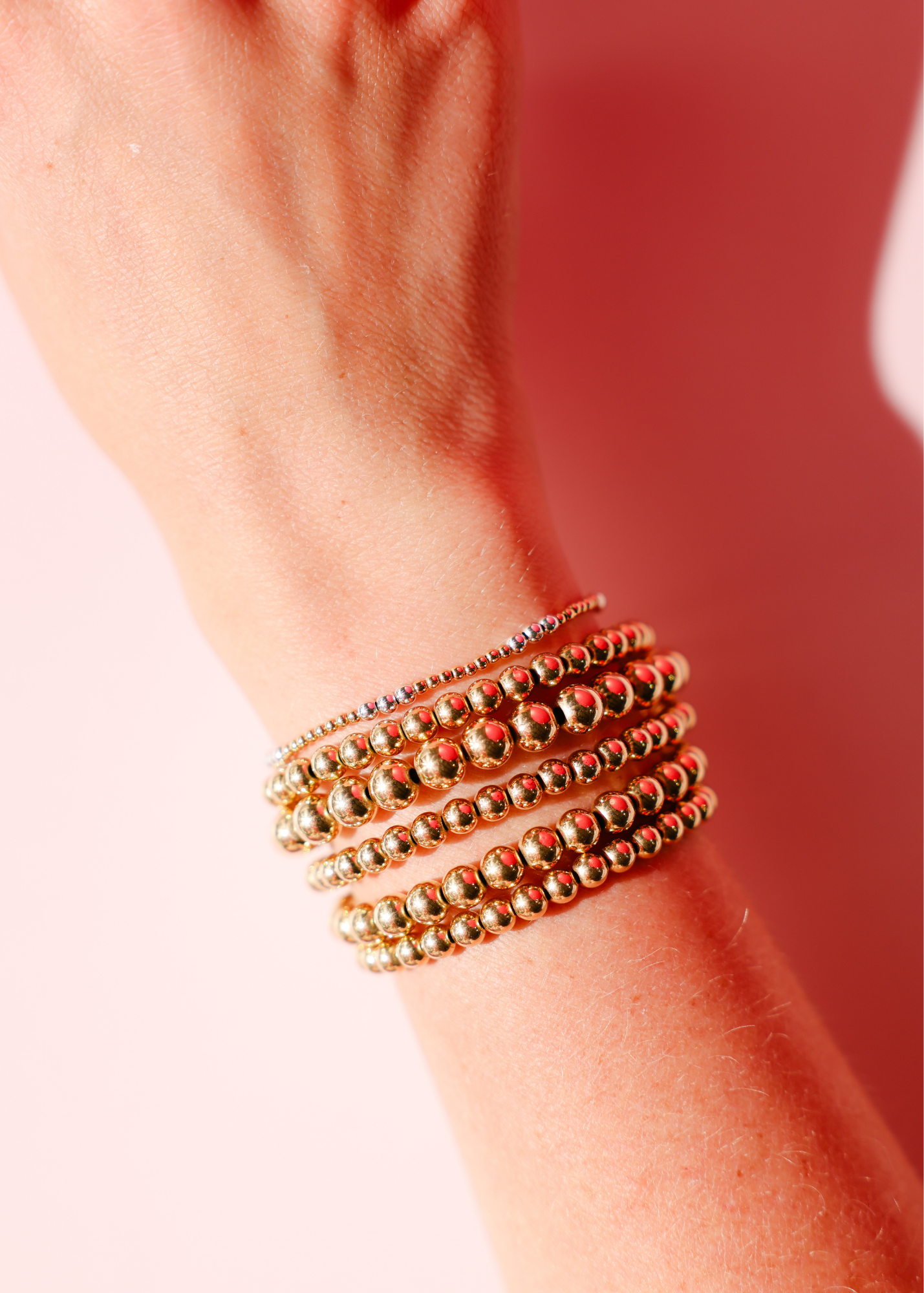 Dainty ILY Bracelet in Gold with Silver