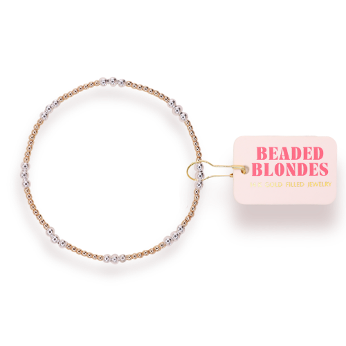 Dainty ILY Bracelet in Gold with Silver