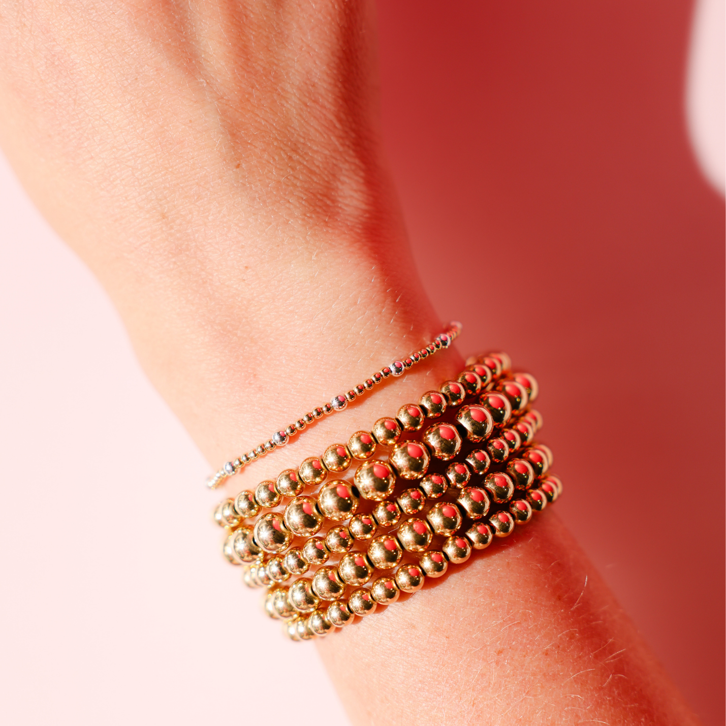 Dainty June Bracelet in Gold with Silver