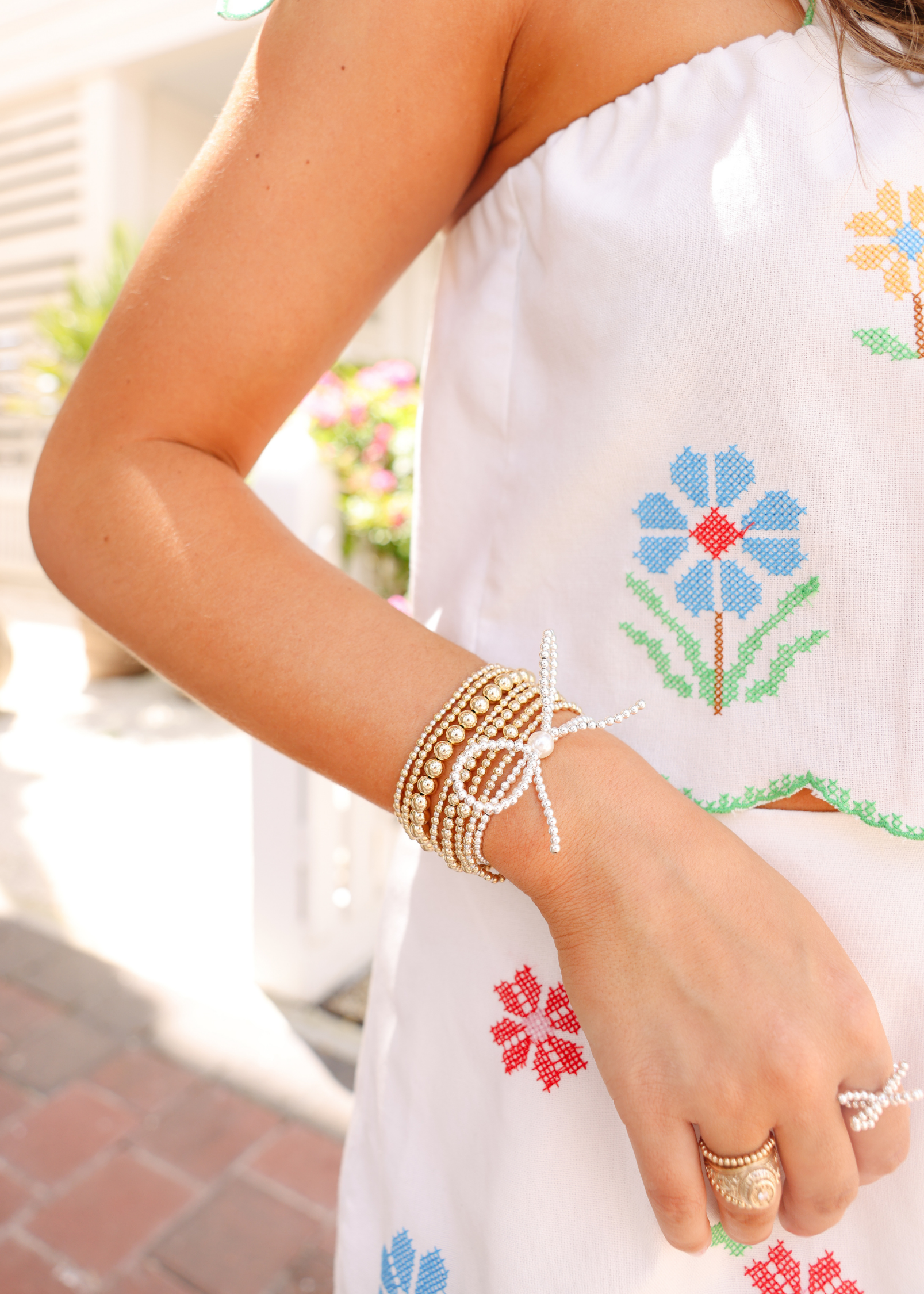 Dainty Katy Bracelet in Gold with Silver