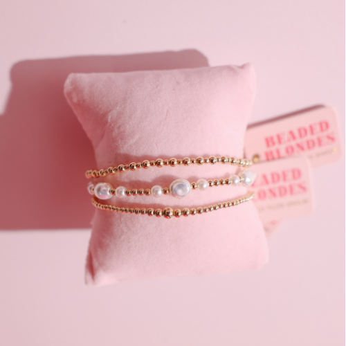 Stack of 3: Dainty Hilo, Lana Pearl, Dainty Katy Bracelet