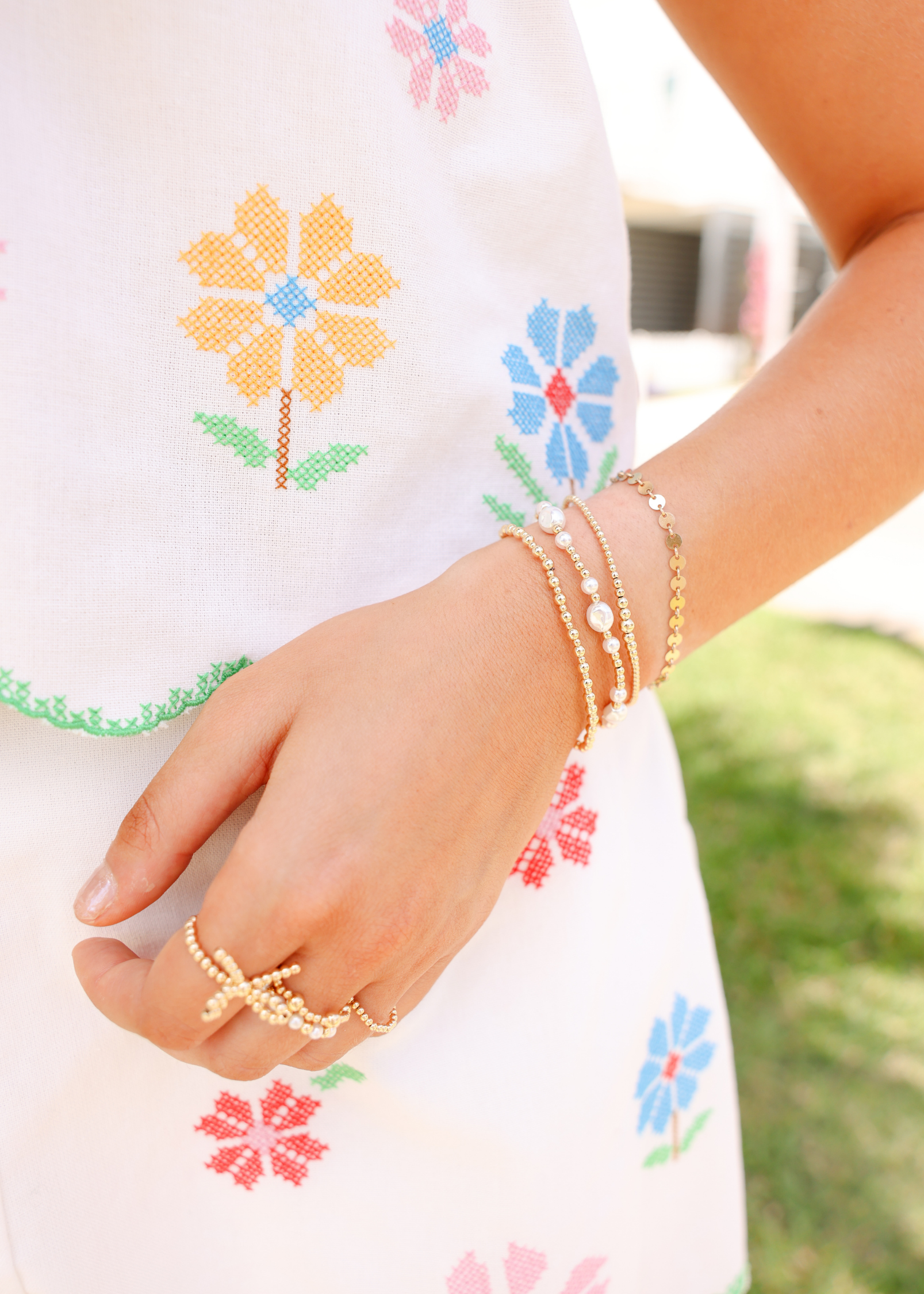 Stack of 3: Dainty Hilo, Lana Pearl, Dainty Katy Bracelet