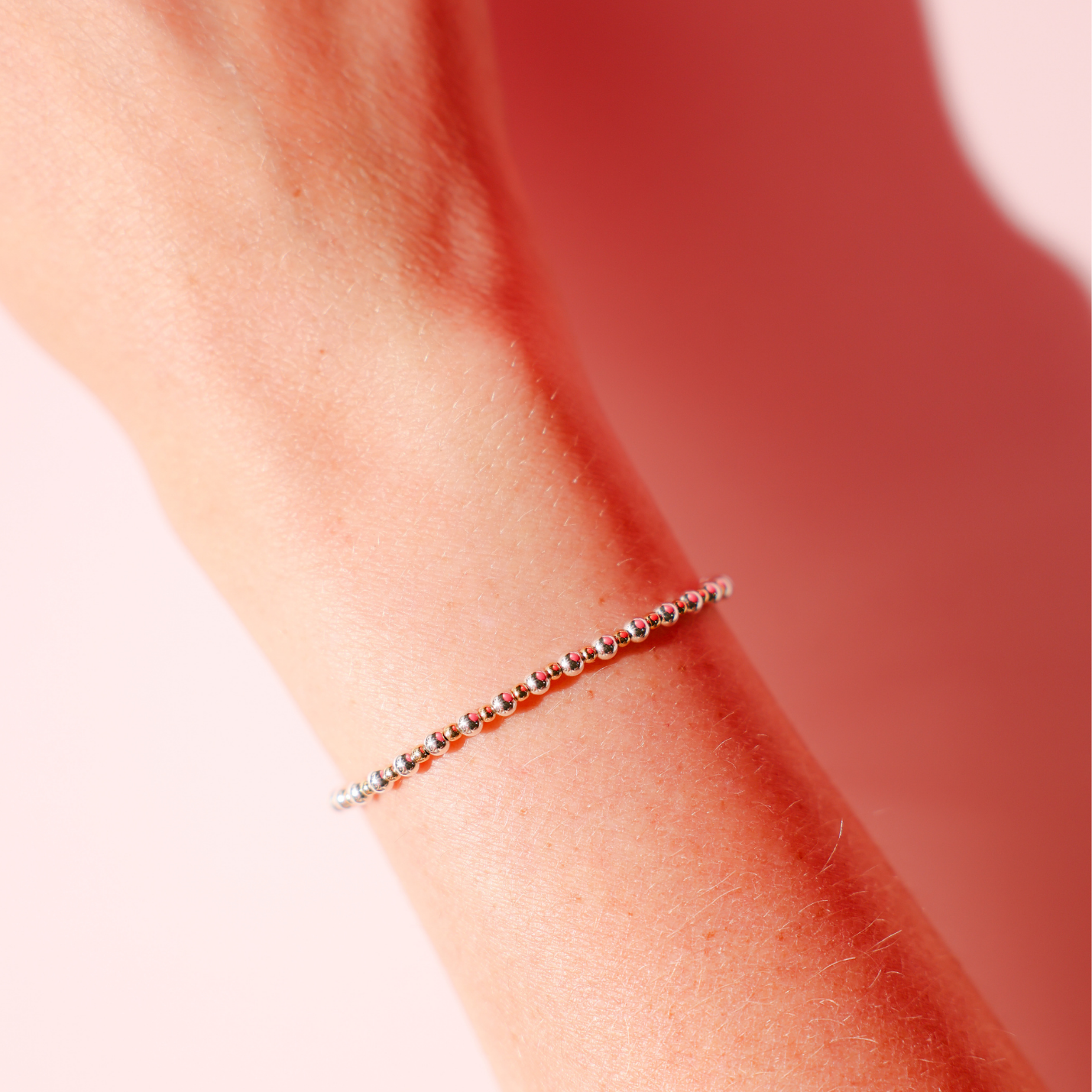 Dainty Katy Bracelet in Silver with Gold