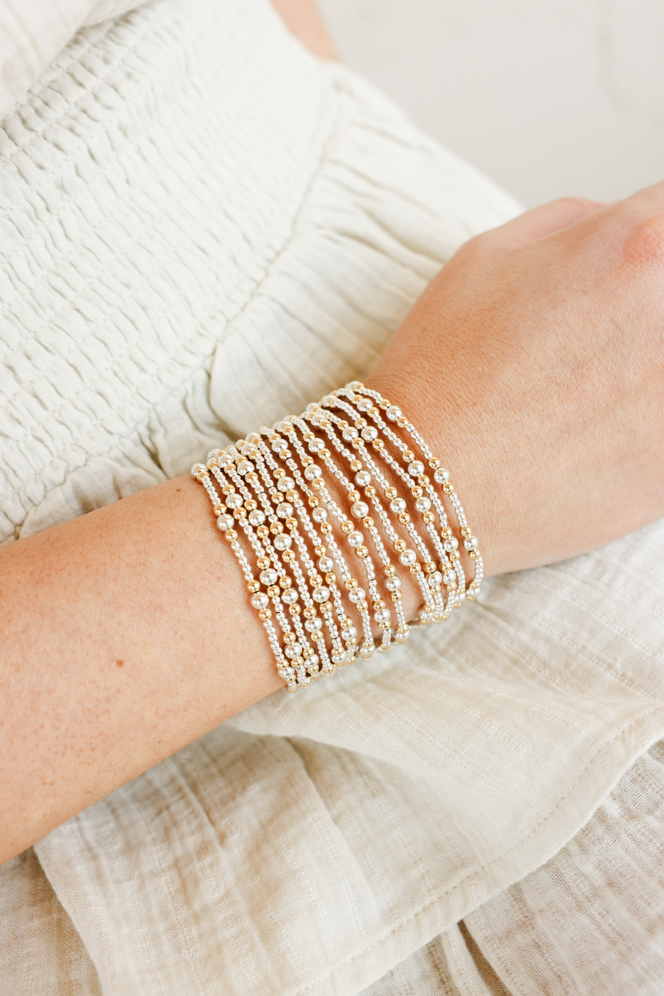 Dainty Sutton Bracelet in Gold with Silver