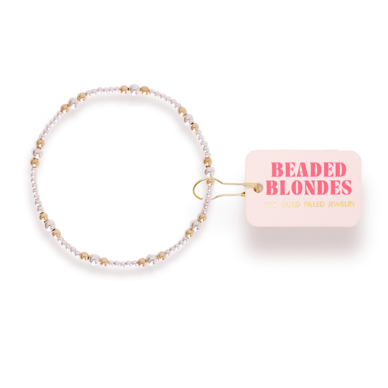 Dainty Sutton Bracelet in Silver with Gold