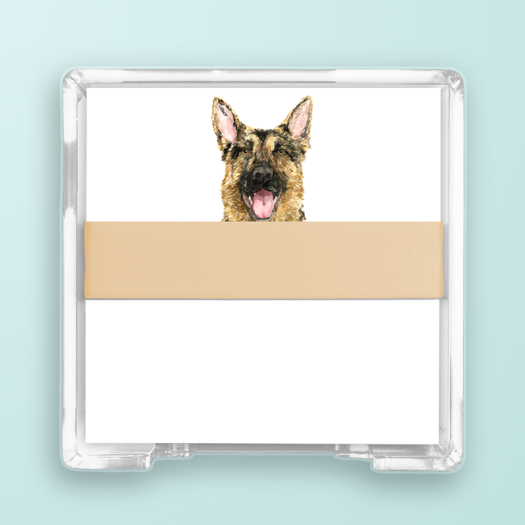 German Shepard Portrait Desk Set