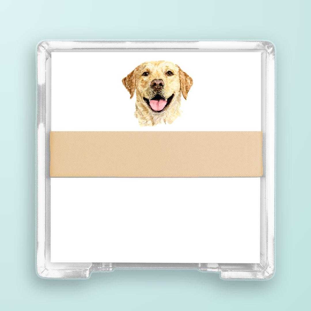 Yellow Lab Portrait Desk Set